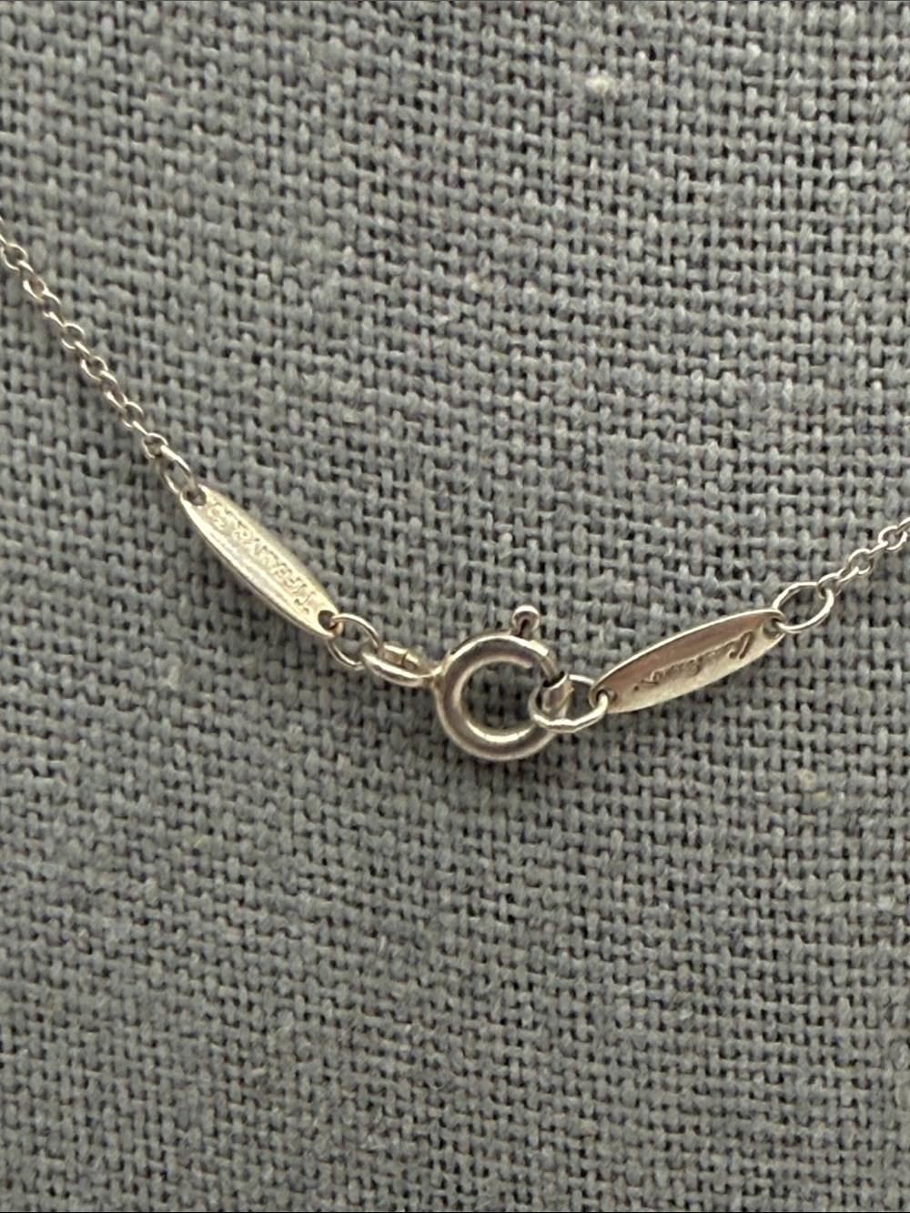 Tiffany & Co. Elsa Peretti Bean Necklace Sterling Silver 925 16" 9mm - Picture 5 of 5